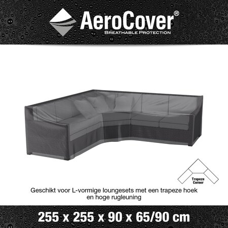 AeroCover Loungesethoes hoekset Trapeze 255 x 255 x 65/90 cm - afbeelding 3