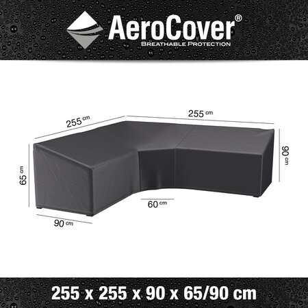 AeroCover Loungesethoes hoekset Trapeze 255 x 255 x 65/90 cm - afbeelding 4