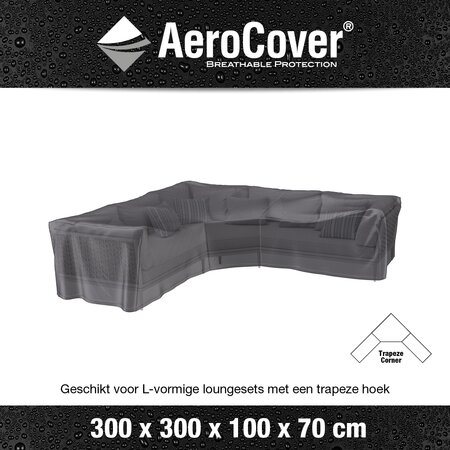 AeroCover Loungesethoes hoekset Trapeze 300 x 300 x 70 cm - afbeelding 3