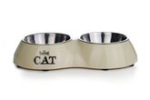 Beeztees Best Cat - Dinerset Kat - Beige - 26,5x15x4,5 - 2x 160 ml