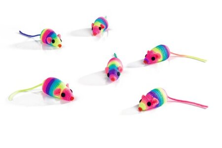 Beeztees Speelmuisje - Kattenspeelgoed - Rainbow - 5 cm