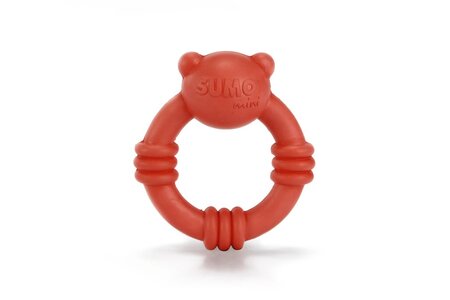 Beeztees Sumo Mini Team - Hondenspeelgoed - Rubber - Red - 9,5x10,5 cm - afbeelding 1