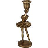 Candle Stick Ballerina Polyresin Gold 9x8x28cm - afbeelding 4