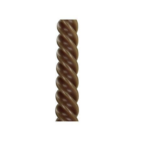 Candle Twisted Wax Brown 7.8x2.5x26cm BOX/4 - afbeelding 3