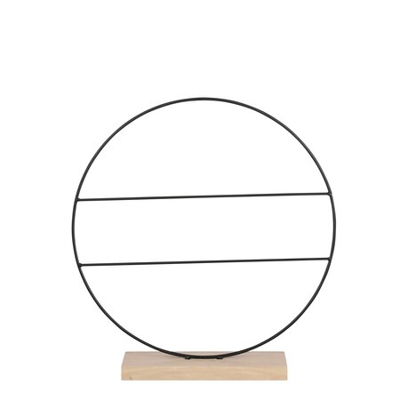 Decoratie cirkel zwart - b8xd40cm