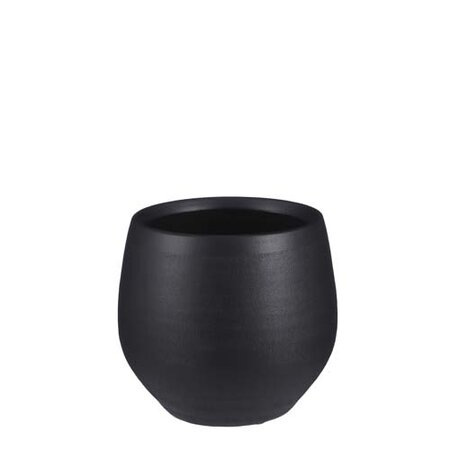 Douro pot rond zwart mat - h20xd23cm