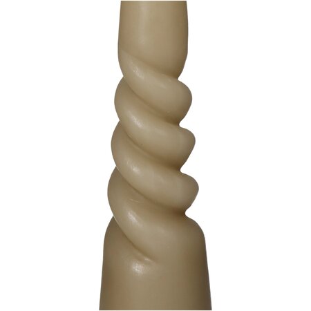 Drip Candle Twisted Cone Wax Beige 5.5x5.5x25cm - afbeelding 2