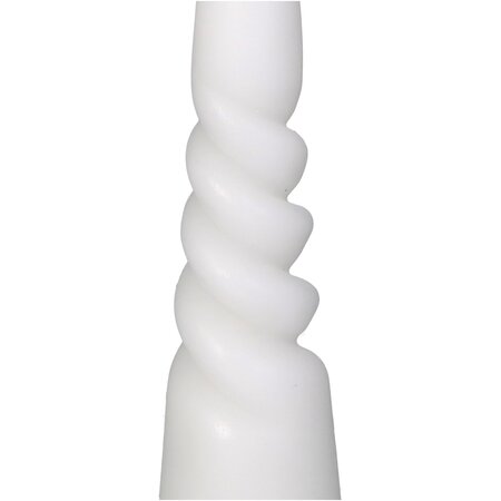 Drip Candle Twisted Cone Wax White 5.5x5.5x25cm - afbeelding 2