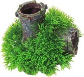 Boon ornament bubbel polyresin Green Moss plant op gezonken buis met uitstromer 11 cm