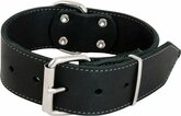 Jack And Vanilla GREASED LEATHER Wide Collar Black-40mmx55cm