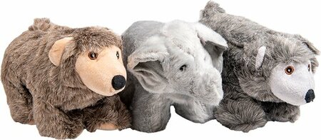 Jack And Vanilla VELVETIES Bear-Grizzly-Elephant Ass.-23cm