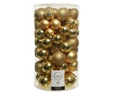Kunststof Kerstballen Tube 100 stuks - Light Gold - afbeelding 1