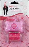 Mr.POOP LOVE Nano Dispenser pink+2 Rolls-Pink print