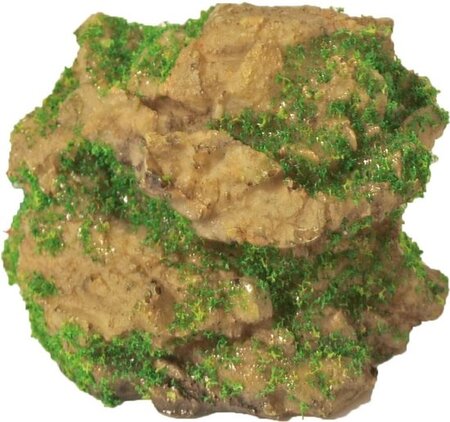 Boon ornament polyresin rots met mos 11x8x7 cm