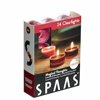 SPAAS 24 Clearlights Geur, theelichten in transparante cup, ± 4,5 uur - Magical Thoughts - afbeelding 3