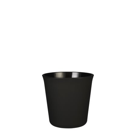 Troj pot glas zwart mat - h14xd14cm