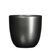 Tusca pot rond antraciet - h25xd28cm