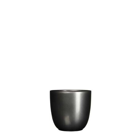 Tusca pot rond antraciet - h9xd10cm