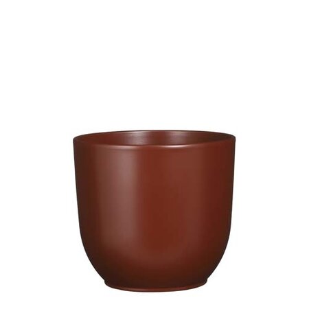 Tusca pot rond d.bruin mat - h20xd22,5cm