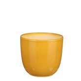 Tusca pot rond oker - h16xd17cm