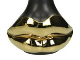 Vase Lip Fine Earthenware Black 15.5x10x17.5cm - afbeelding 4