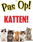Waakbord Nederlands Kunststof Katten 21 x 14,8 cm