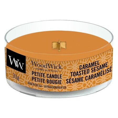 WoodWick Caramel Toasted Sesame Petite Candle